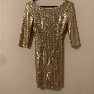 Gold sparkly dress